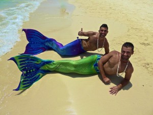 Nomadic Boys as mermaids, Boracay, the Philippines, June 2015