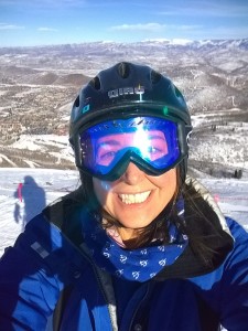 Lisa Niver skiing Park City in winter