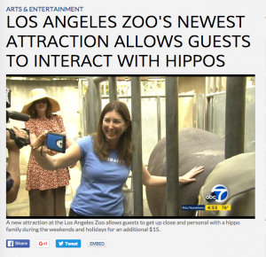 Lisa abc7 hippo selfie